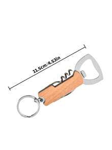 1/10/15/30 Pcs Personalized Custom Wooden Keychain Gift, Engraved Beer Bottle Opener Pendant, Halloween Applicable, Wedding Gift For Best Man, Colorful,Cute,Adorable,Funny,Kawaii,Y2K,Stylish,Unisex,Casual,Custom,Personalized,Unique,Customized,Ideal Gifts For Him,Ideal Gifts For Her,Her,Boyfriend,Girlfriend,Family,Friends,Customized Keychains & Accessories - Multicolor - View 2