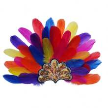 D EXCEED 1/2/3/4/6 Pcs Carnival Plumage Headband Lightweight Accessory For Parties Halloween Gifts Themed Events Durable Comfortable Flapper Headpiece Vibrant For Cosplay Celebrations - Multicolor - View 27