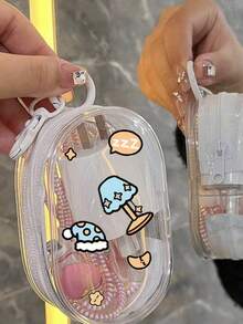 2 chiếc/1 túi đựng cáp dữ liệu mini bằng nhựa PVC trong suốt di động, khóa kéo kép đựng cáp dữ liệu, thiết bị, tai nghe, trang sức và phụ kiện nhỏ, máy trợ thính, chìa khóa, tiền xu, nhẹ, có thể giặt được - Lý tưởng để mang theo khi đi du lịch và hàng ngày, hộp đựng sạc, pin dự phòng, bộ sạc điện thoại, phụ kiện máy ảnh kỹ thuật số - Nhiều màu - Xem 9