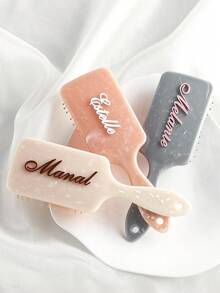 1pc Personalized Name Engraved Anti-Static Hair Comb, Portable Hair Brush, Wedding Gift, Bridesmaid Gift, Customized Name Hair Comb, Unique Gift For Her/Mom, Birthday Gift, Party Favor, Anniversary Present Christmas Beauty Accessories