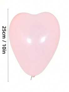 20pcs 10-Inch Pink Heart Shaped Latex Balloons, Suitable For Birthday Party Decoration, Valentine's Day Decoration, Proposing To Lover, Engagement Decoration, Wedding Decoration, Room Decoration, Outdoor Photography Props, Christmas Decorations, Christmas Home Decor - Pink - View 6
