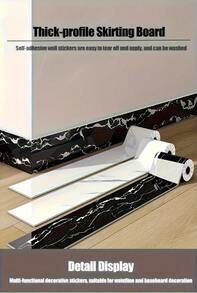 1 Rolls, 1 Roll = 196.85 Inch Long X 10 Centimeters Wide, Thickened Marble Self-Adhesive Wallpaper, DIY Removable, Suitable For TV Background Walls, Door Frames, Photo Frames, Decorative Stickers, Living Room Corners, Ceiling Corners, Kitchen Corners