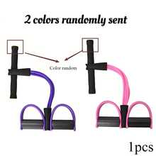 1 Set Home Fitness Resistance Bands - 6 Stackable Light Resistance Bands For Full Body Workout, Abdominal Exercise, Rowing And Other Fitness Activities. Available In Blue, Purple And Pink Colors. Fitness Accessories, Elastic Fitness Bands, Individually Packaged. - Multicolor - View 4