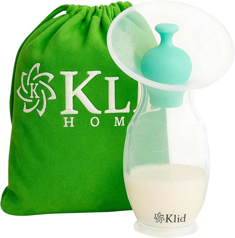 Extractor de Leche Manual de Silicona 110ml |   Recolector de Leche Materna Libre de BPA |   Bomba de Lactancia Portátil, Silenciosa y con Sistema Antiderrames - 1 - Añade 4
