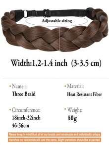 Synthetic Premium Adjustable Handmade Braided Elastic Band Hair Fashion Braiding Hair Headband Headwear For Women - Multicolor - View 4