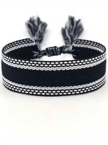 1 件定制姓名编织手链、带流苏的定制文字编织手镯、个性化流苏友谊手链、母亲节定制姓名手链、多色可选，适合婚礼、周年纪念、生日 - 全年可佩戴的礼物、周年纪念礼物、优雅配饰、优质工艺 - 彩色 - 查看 8