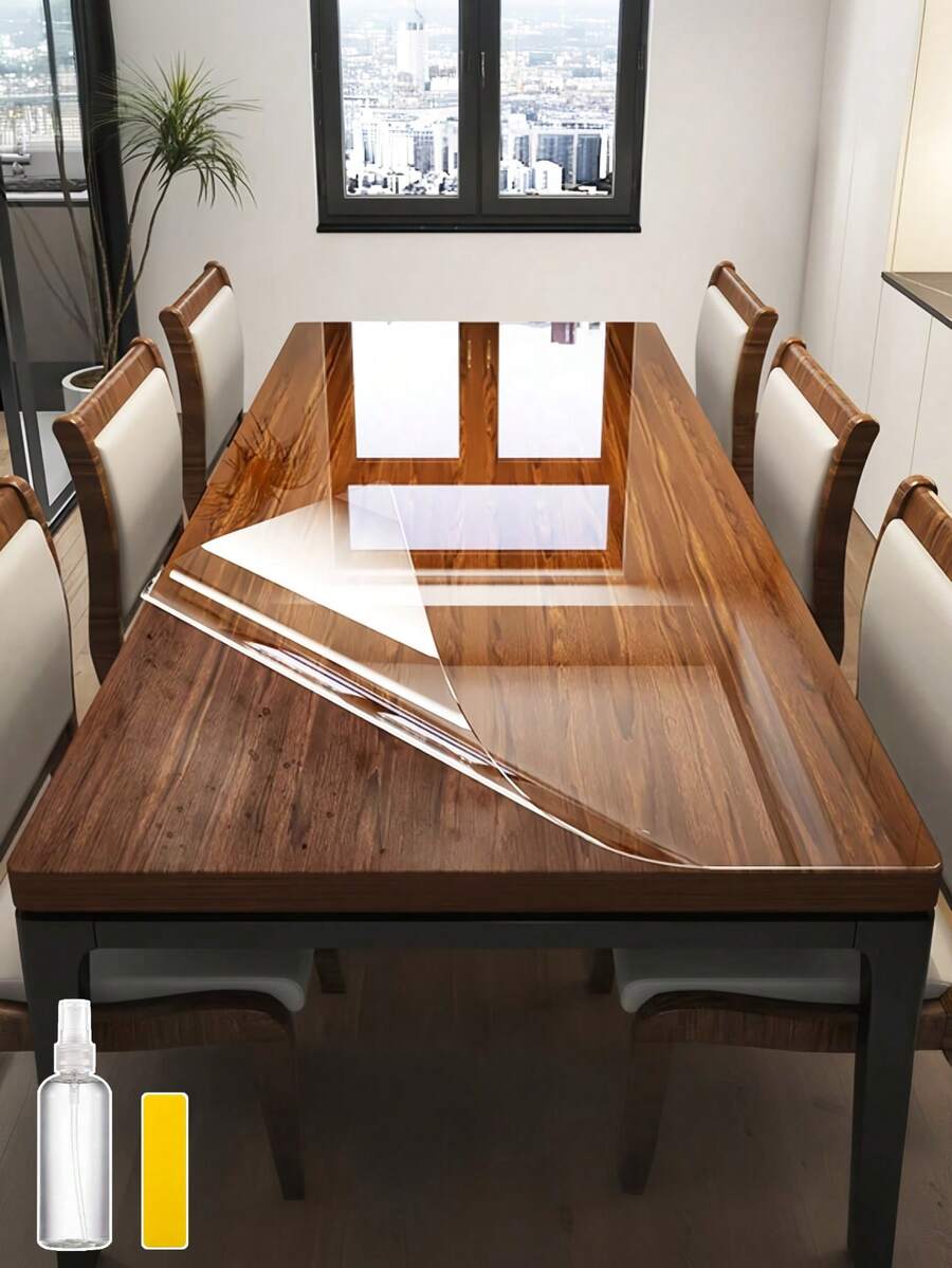 1 rollo de película protectora transparente para la cocina (con herramientas), resistente al agua y al aceite, resistente a las llamas y con adhesivo antihongo extraíble para escritorio, pared, mesa de café, mesa de comedor, muebles, salpicadero de cocina, azulejos, decoración de dormitorio, armarios, renovación de mármol - fácil de limpiar, sin residuos