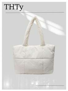 New Korean Style Rhombus Puff Shoulder Bag Tote Bag Large Capacity Handbag Niche Fashion Commuter - Multicolor - View 2