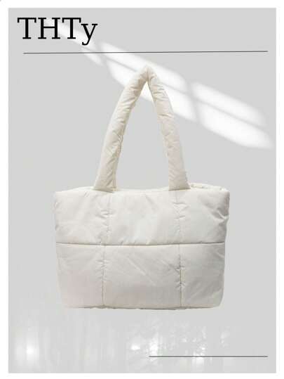 Nuevo bolso de hombro estilo coreano con diseño de rombo y hombros abultados, bolso de mano de gran capacidad, moda de nicho para ir al trabajo