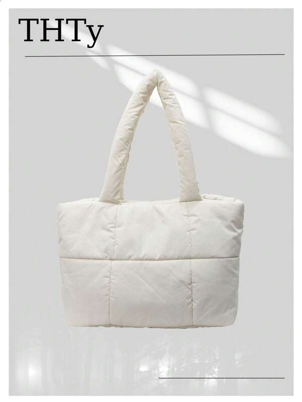 Nuevo bolso de hombro estilo coreano con diseño de rombo y hombros abultados, bolso de mano de gran capacidad, moda de nicho para ir al trabajo