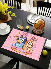 2PCS/4PCS/8PCS Bluey Personalized Custom Table Mats, Cartoonish And Cute Style Tablecloths, Wrinkle-Resistant And Practical Rectangular Table Decorations, Suitable For Use As Decorations In The Kitchen, Parties Or Weddings, As Well As Various Holiday Gifts Such As For New Home Entry, Independence Day, Mother's Day, Etc. - Bluey Placemat 5 - View 5