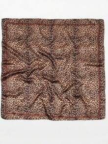 1 件女士时尚复古豹纹头巾，休闲百搭，柔软亲肤，适合所有季节 - 03-咖啡 - 查看 4