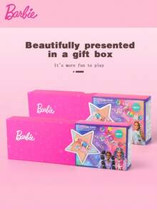 Mattel 1Set Barbie Officially Licensed DIY Beaded Bracelet Hand String Colorful Stackable Crystal Wrist Adornment Stars Ice Cream Lollipop Shapes Delicate Ornaments Party Cosplay Dress Up Jewellery Decorations Jewelry Birthday Mothers Day Gifts