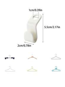 Kleiderbügel Verbindungshaken - Stabiler Mini stapelbarer Kleiderbügel Haken, Kleiderbügel Zubehör hinzufügen, Kleiderschrank Organizer, platzsparender Kleiderschrank Kleiderbügel Organizer, Kleiderbügel Verbindungshaken, Haken und Clip geeignet für Kunststoff Kleiderbügel