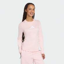 Adidas Women's W Z.N.E. LS TEE Long Sleeve T-Shirt Knit Collarless TKEA4907 - Pink - View 3