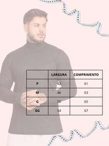 Kit 2 Cacharrel T-Shirts, Long Sleeve Blouse, High Neck, Cold Winter, Valentine's Day Gift - 黑與白 - 查看 6