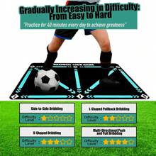 1 pièce (40*60cm) Tapis d'entraînement de football, taille compacte quotidienne - Améliore la technique des pieds et le contrôle du ballon, tapis d'entraînement de football durable, convient pour les compétences de ballon, en particulier pour la pratique du football et l'entraînement d'agilité, convient pour les sports de plein air au printemps