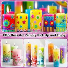 18-Color Candle Dye Pens 15ml | 3-In-1 For Candles, Fabric & Glass | Vibrant Colors & Strong Adhesion - Multicolor - View 3