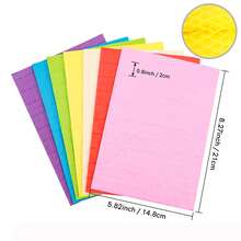 7 pièces/14 pièces Tampons en papier nid d'abeille pour œuvres d'art, artisanat et décorations de fête. Tampons en tissu nid d'abeille de couleurs assorties pour l'artisanat 3D et les cartes pop-up DIY