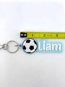 Personalized Football/Rugby Name Tag Keychain, Sports Team Equipment For Teens, Back To School Gift - Multicolor - View 3