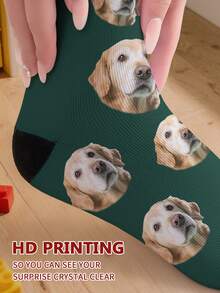 1 par anpassade barnstrumpor med mellanlånga tubmönster, sätt valfritt ansikte på strumpor, pojke och flicka, personliga strumpor med foton, intressant anpassad bild i par med mellanlånga till långa strumpor, lämplig för alla hjärtans dag, födelsedagar, presenter och andra tillfällen, personlig, rolig, rik och färgglad, kreativ anime-tecknad design, högtidsgåvor, julklappstillbehör - Multifärgad - Visa 4