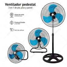 Ventilador potente todo en uno, adecuado para una variedad de escenarios, hogar, tiendas comerciales, ventilador de altura ajustable, menos ruido. - Tipo de Enchufe A USA (110-127V) - Ver 2
