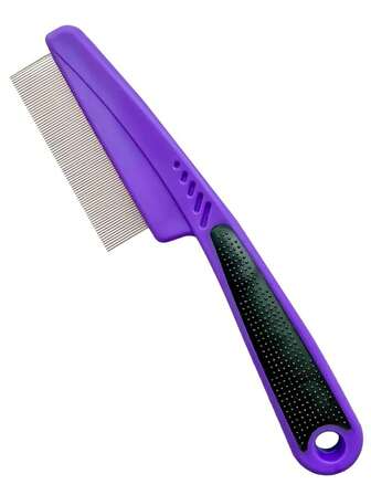1 Pc Flea Comb With Rubber Handle, Flea And Tick Combs For Dogs & Cats, Fine Tooth Dog Comb For Grooming