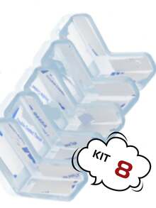 8 Peças Protetor De Quina Silicone Mesa Segurança Para Crianças E Bebes Proteção A11-29 - Transparente - Visão 1