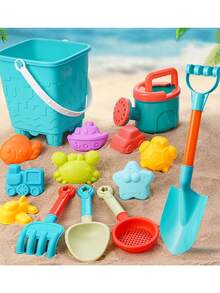 1 Set Children's Outdoor Beach Toy Set Includes Sand Shovel, Beach Bucket, Sand Digging Tool, Beach Toy Accessories, Outdoor Toys, Party Toys, Birthday Gift, Random Color - Multicolor - View 7