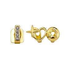 2 件镀金嘻哈牙套朋克定制牙套上下牙套套装可拆卸嘻哈口腔牙套适用于男女礼物万圣节派对照片化妆舞会配饰 - 彩色 - 查看 4