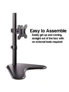 Single Screen Monitor Mount For 13"-32" Monitors With Swivel, Tilt And Rotate - Black - Default - View 7