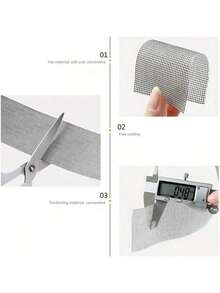 1pc Self-Adhesive Window Screen Mosquito Net, Repair Tape Window Screen Net, Paste Anti-Mosquito Door And Window Strong Tape, Home Supplies - Grey - View 8