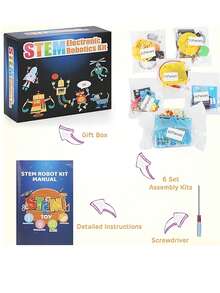 STEM Robotics Science Kits, DIY Projects For Kids, Electronic Science Experiments, Robot Building Craft Toys, Engineering Kits, Ideal Christmas Birthday Gifts For Boys & Girls