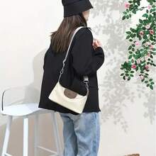 [High Quality] Women's Shoulder Bag | High Quality Nylon | Lightweight, Fashionable Buckle, Small Square, Crossbody | Travel, Shopping, Mobile Phone Bag - 米色 - 查看 3