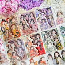 20 Stücke Ölgemälde-Stil süße Mädchen Themen Aufkleber, Handy Aufkleber, Artikel Dekorations Aufkleber, Notizbuch Material Aufkleber Premium wasserfeste Vinyl Aufkleber für Scrapbooking, Tagebücher und Laptops - langanhaltend & dekorative Sammelalbum Zubehör für Erwachsene Aufkleber Bücherregal transparentes Aufkleber Buch Siegelbuch Aufkleber Buch