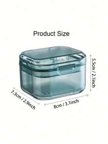 1/2 Cajas para guardar frenillos invisibles, caja de doble capa para retenedores de ortodoncia, estuche para frenillos invisibles, caja de limpieza portátil con diseño de drenaje, apta para el hogar, exteriores y viajes - Multicolor - Ver 20