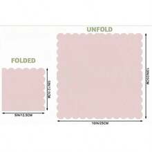 25/50/100 chiếc khăn giấy ăn cocktail 2 lớp màu hồng nhạt hình vỏ sò dùng cho tiệc cưới, tiệc chia tay thời con gái, tiệc sinh nhật, kích thước 5 x 5 inch - Hồng - Xem 4