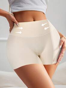 3PCS Seamless Tummy Control Butt Lifter Panties Solid Boyshort Briefs Soft Comfortable Stretch Panties Women's Lingerie Waist Shaping And Buttock Lifting Underwear Norollwaistband Shorts Antiexposure Panty