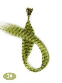 16 Inch Colorful Synthetic Feather Hair Extensions Wig 10 Strands/Pack Feather Hair Extensions Zebra Pattern Feather Wig Accessories Women's Hair Extensions