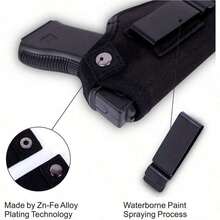 Tactical Gear 2 Pack Gun Holster IWB/OWB Nylon Concealed Carry Holster, Universal Pistol Holster Fits M&P Shield Ruger Springfield, Right/Left Handed Belt Clip For Compact Subcompact Handguns - 黑色2件 - 查看 5