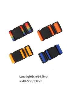 1 pieza Correa ajustable para equipaje, cinturón cruzado para empacar, correa de nailon para maleta de viaje con hebilla, accesorios para equipaje para viajes de negocios y de viaje - Multicolor - Ver 3