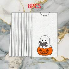 2/4 Pcs Ghost Pumpkin Printed Dish Towels, Halloween Gifts, Halloween Decorations, Super Absorbent Microfiber Modern Towels For Cooking, Baking, Washing Dishes, Cleaning, Hand Towels, Tea Towels, Soft And Highly Absorbent, Kitchen Decor, Gifts For Neighbors, Moms, Birthdays, Housewarming For Friends, Kitchen Essentials, Daily Necessities