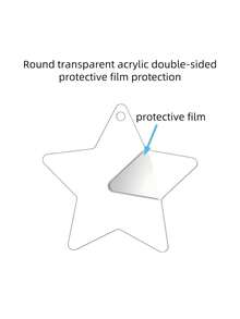 50pcs Clear Acrylic Christmas Ornaments, Blank Acrylic Decoration For Carving DIY Projects And Art Crafts, Holiday Decoration Hanging Ornaments - Multicolor - View 6