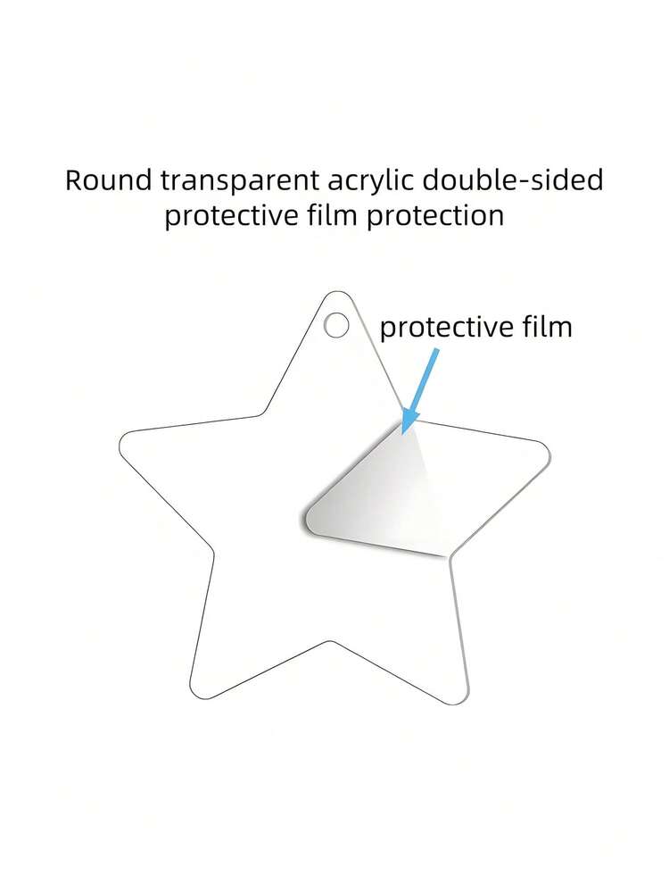 50 件透明亚克力圣诞饰品，空白亚克力装饰，用于雕刻 DIY 项目和艺术工艺品，节日装饰挂饰 - 彩色 - 查看 6