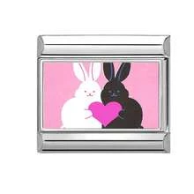 1件DIY模块化照片手链，包含动物、爱心、字母、水果、眼睛、花朵元素，适合作为派对礼物送给朋友/情侣，适用于圣诞节、新年、万圣节、情人节等节日，设计精美，不锈钢材质，本地制造，实用时尚，圣诞节和万圣节必备单品，秋季色调，圣诞风格 - 多款組合 - 查看 5