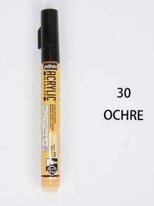 1 支 Pebeo 丙烯马克笔 1.2 毫米涂鸦防水高光笔非水溶性丙烯马克笔和 1 支 Pebeo 水彩马克笔，配有水溶性软头彩色刷，适用于学校用品，返校