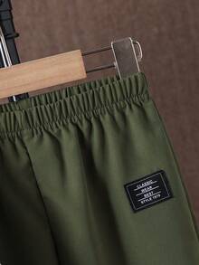 2 pezzi/Set Ragazzo Casual Felpa con cappuccio e chiusura lampo e pantaloni con stampa integrale di dinosauri, adatto per tempo libero, sport, uso quotidiano, all'aperto, scuola, primavera/autunno - Verde militare - Visualizzare 6
