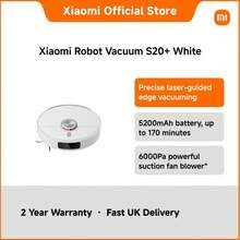 Xiaomi Robot Vacuum S20+ – Upgraded Smart 2-In-1 Vacuum & Mop With 5200mAh Battery, 55W Powerful Suction, Large Dust Tank, Slim 97mm Design, Auto Docking, Ideal For Pet Hair, Hard Floors & Carpets - White - View 1