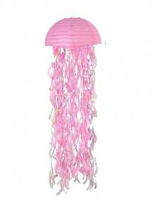 3pcs Pink Purple Blue Hanging Jelly Fish Paper Lanterns, Gradient Colorful Paper Lanterns, Jellyfish Paper Lanterns, For Mermaid Theme Party, Under The Sea Ocean Birthday Decorations, Under The Sea Theme, Ocean & Beach Room Hanging Decor, Shower Room Garland Mermaid Party Decoration, Colorful Hanging Streamers Suitable For Birthday Baptism Weddi - Multicolor - View 16