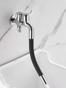 360 Degree Rotating Universal Faucet Extender, 7.87-19.69inch Copper Splash-Proof Bendable Tube Extension Adapter With Metal Material For Kitchen And Bath Fixtures